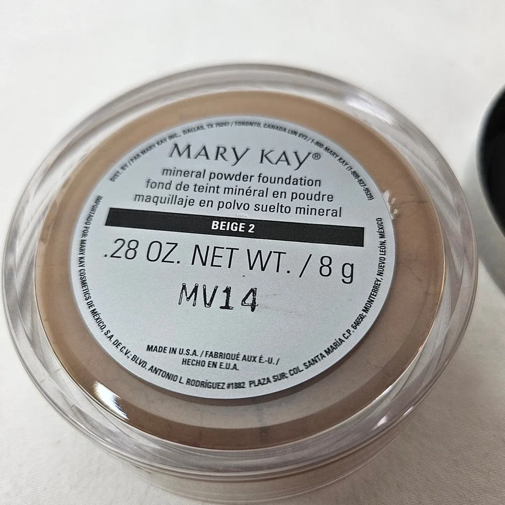 Mary Kay Mineral Powder Foundation Beige 2 Loose Powder Makeup 0.28 oz 8g MV14